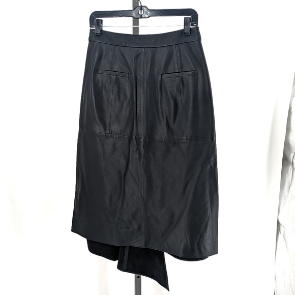 NWT Tibi asymmetrical leather skirt - Picture 3 of 6